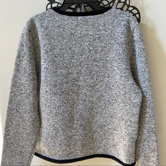 Wooly Bully Wear White Jacket with Black Contrast Trim Heather Gray Jacket NWOT - Picture 12 of 14